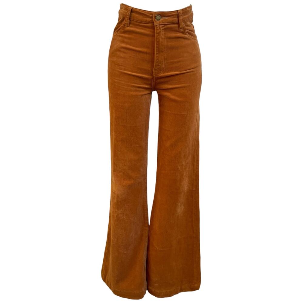 Rolla’s East Coast Flare Corduroy Pants Size 25 Brown High Rise Wide Leg Jeans